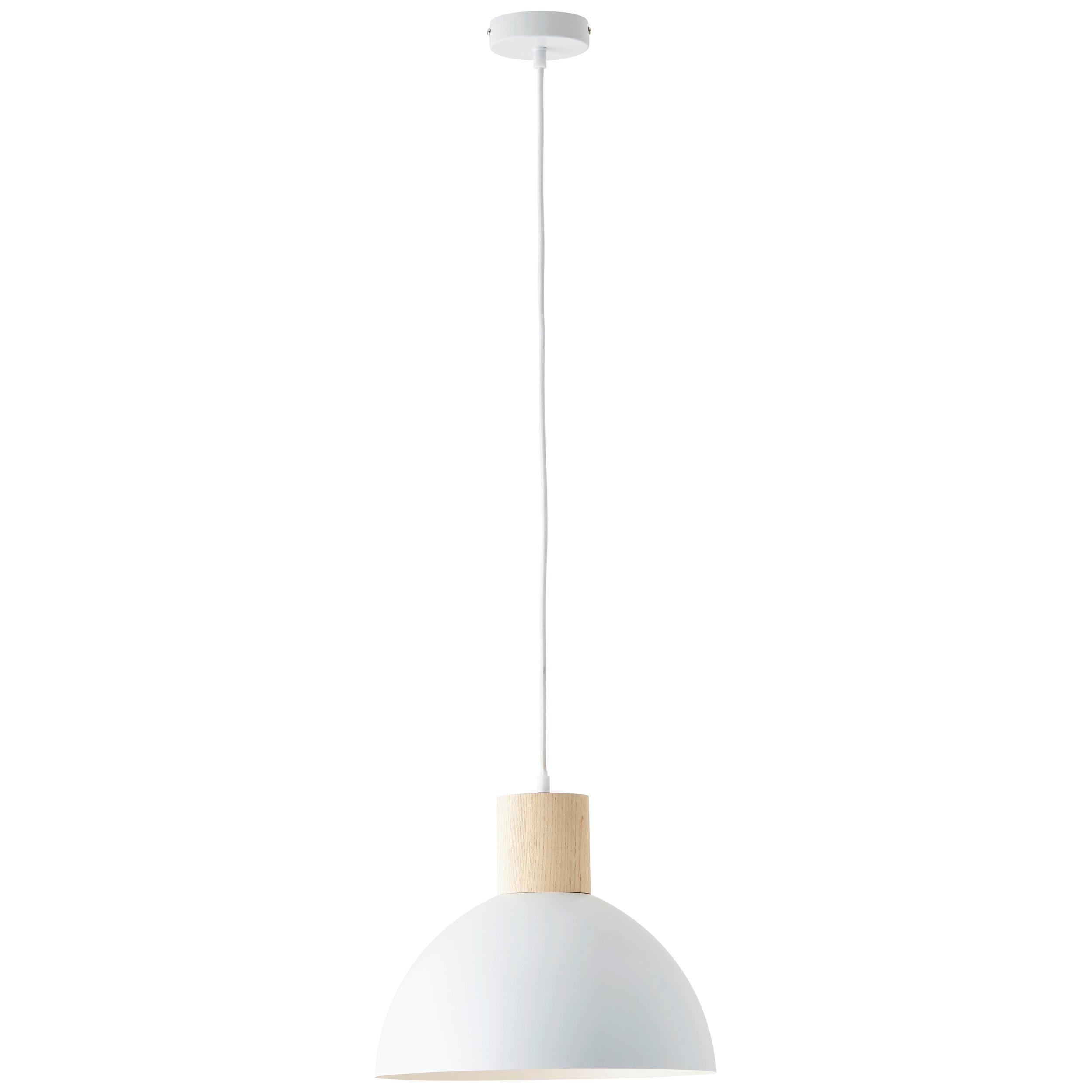 Pendelleuchte 99709/75 Daintree - Naturfarben/Weiß, Basics, Holz/Metall (34/120cm) - Brilliant