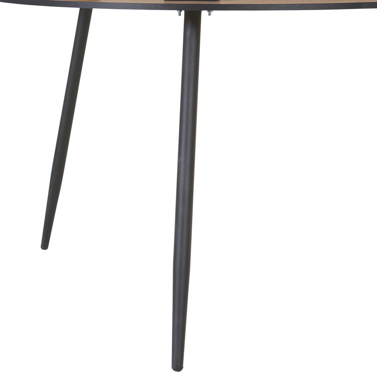 Étkezőasztal Ostinato 110 Cm - fekete/vad tölgy, Basics, faalapú anyag/fém (110/110/77cm) - P & B