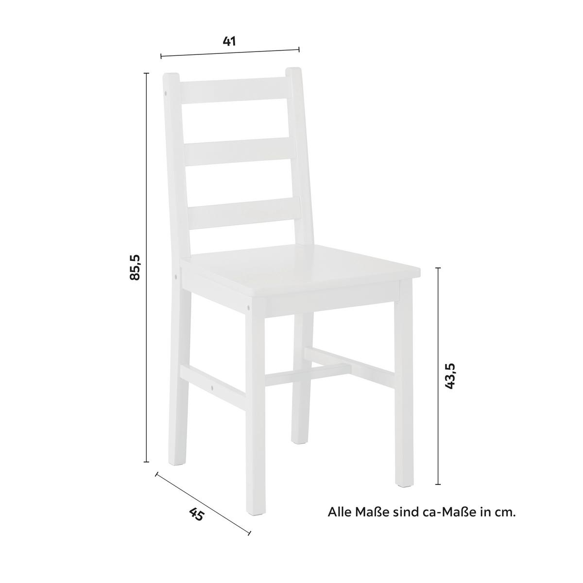 Jídelní set Matias bílá - bílá, Moderní, dřevo (75/75/73cm) - Bessagi Home