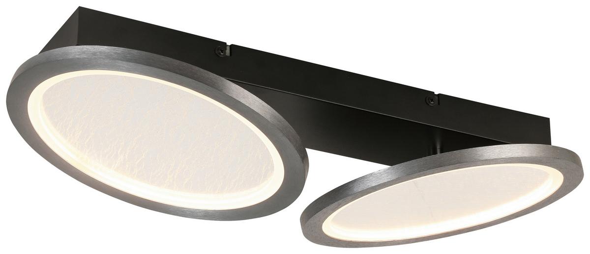 Stropní LED svítidlo DOMINIK - černá/barvy grafitu, Moderní, kov/plast (51/25/8,1cm) - Modern Living