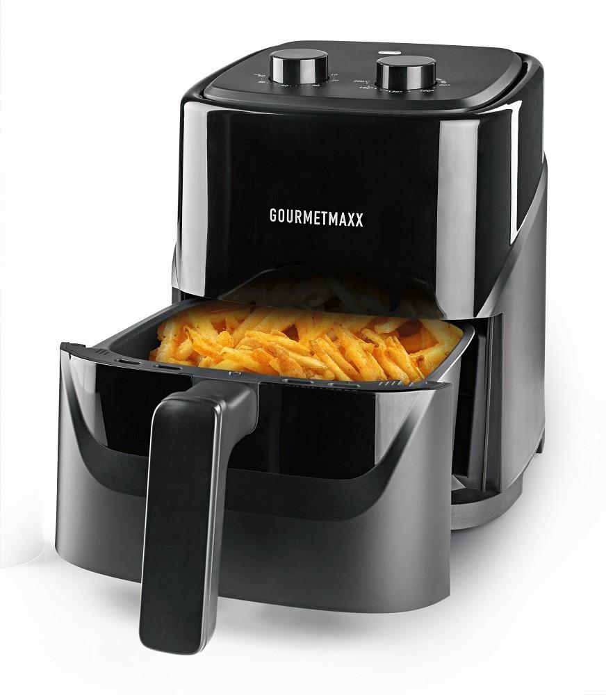 Heißluftfritteuse, 3,2L 19170 GOURMETMAXX - Schwarz, Basics, Kunststoff (34,1/25,4/30cm) - GOURMETMAXX