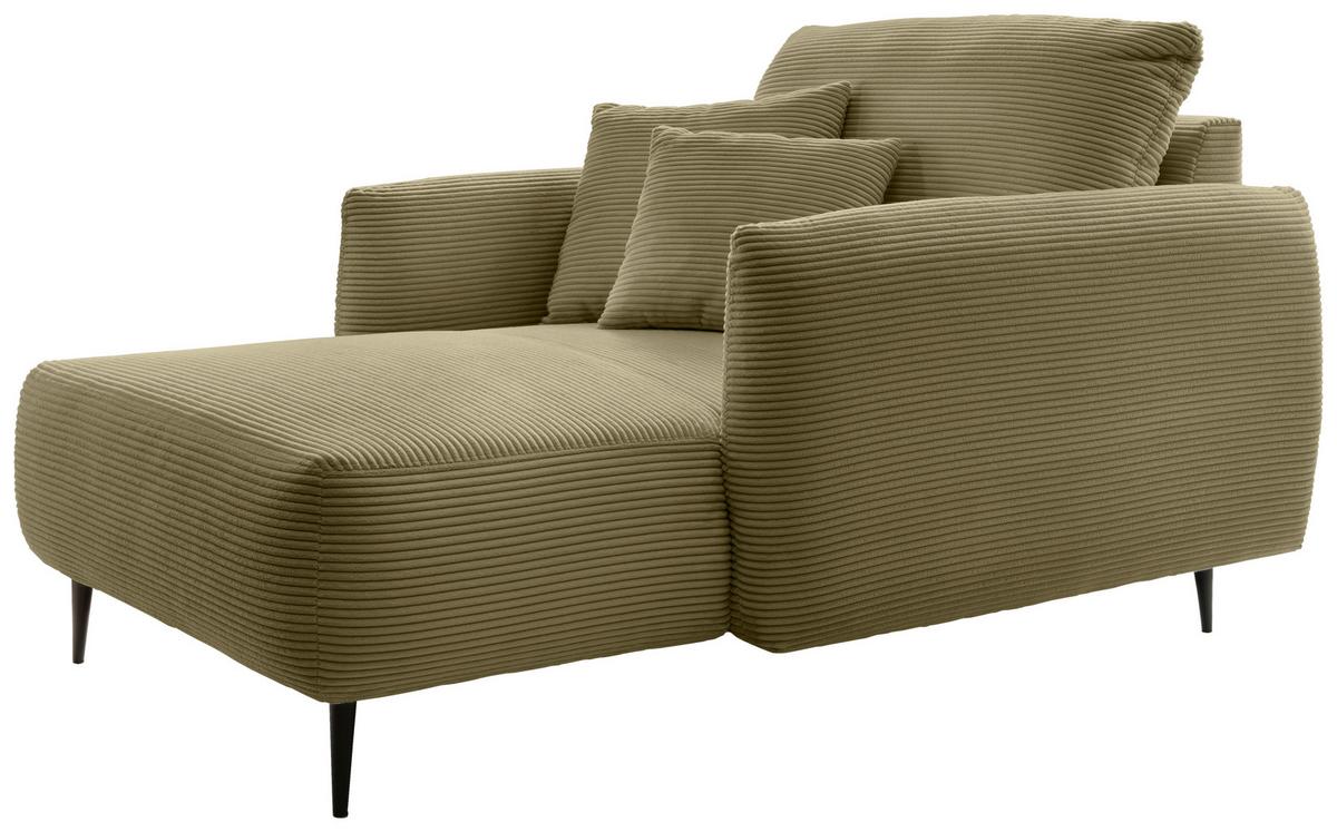 XXL-Sessel Vanilla, Olivgrün B: 112 cm - Schwarz/Olivgrün, Design, Textil (112/95/158cm) - Livetastic