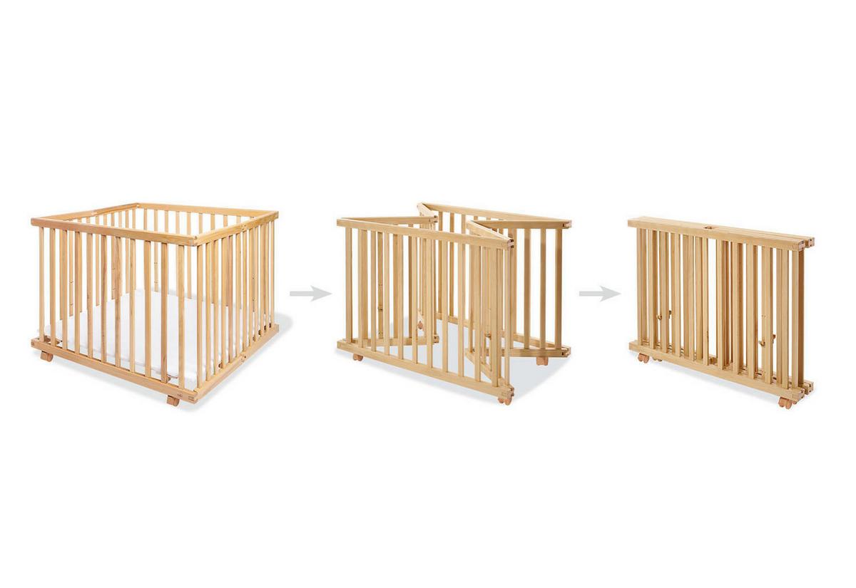 Laufgitter 162361 Levin - Buchefarben, Basics, Holz (97/97/75cm) - Pinolino