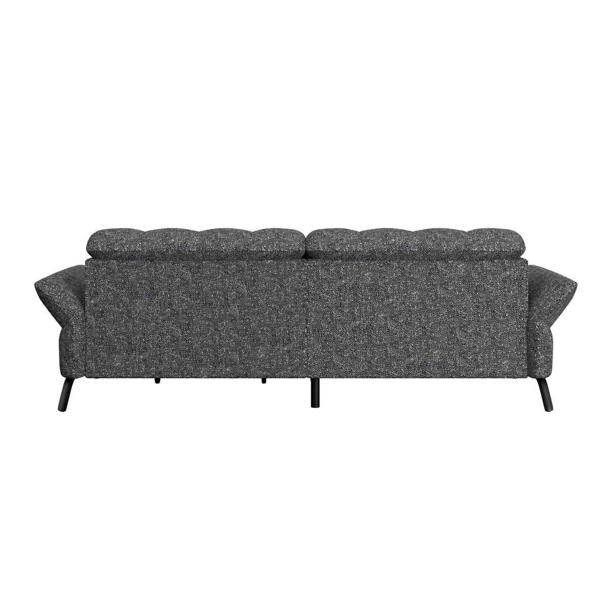 Ecksofa Coast Grau, 173x244cm - Schwarz/Grau, KONVENTIONELL, Holzwerkstoff/Textil (173/244cm)