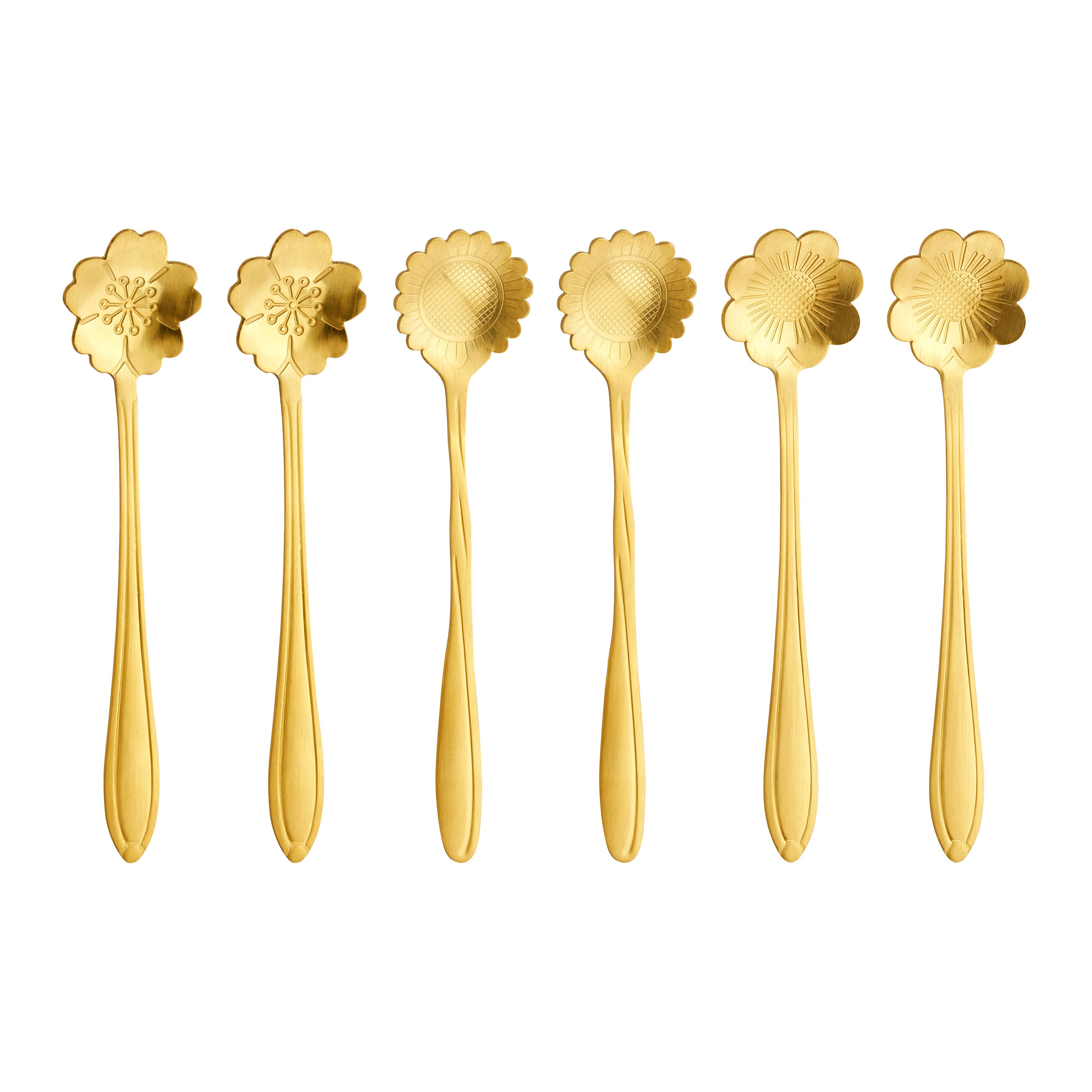 sada lžic GOLDEN AUTUMN - barvy zlata, Moderní, kov (10/12cm) - Modern Living