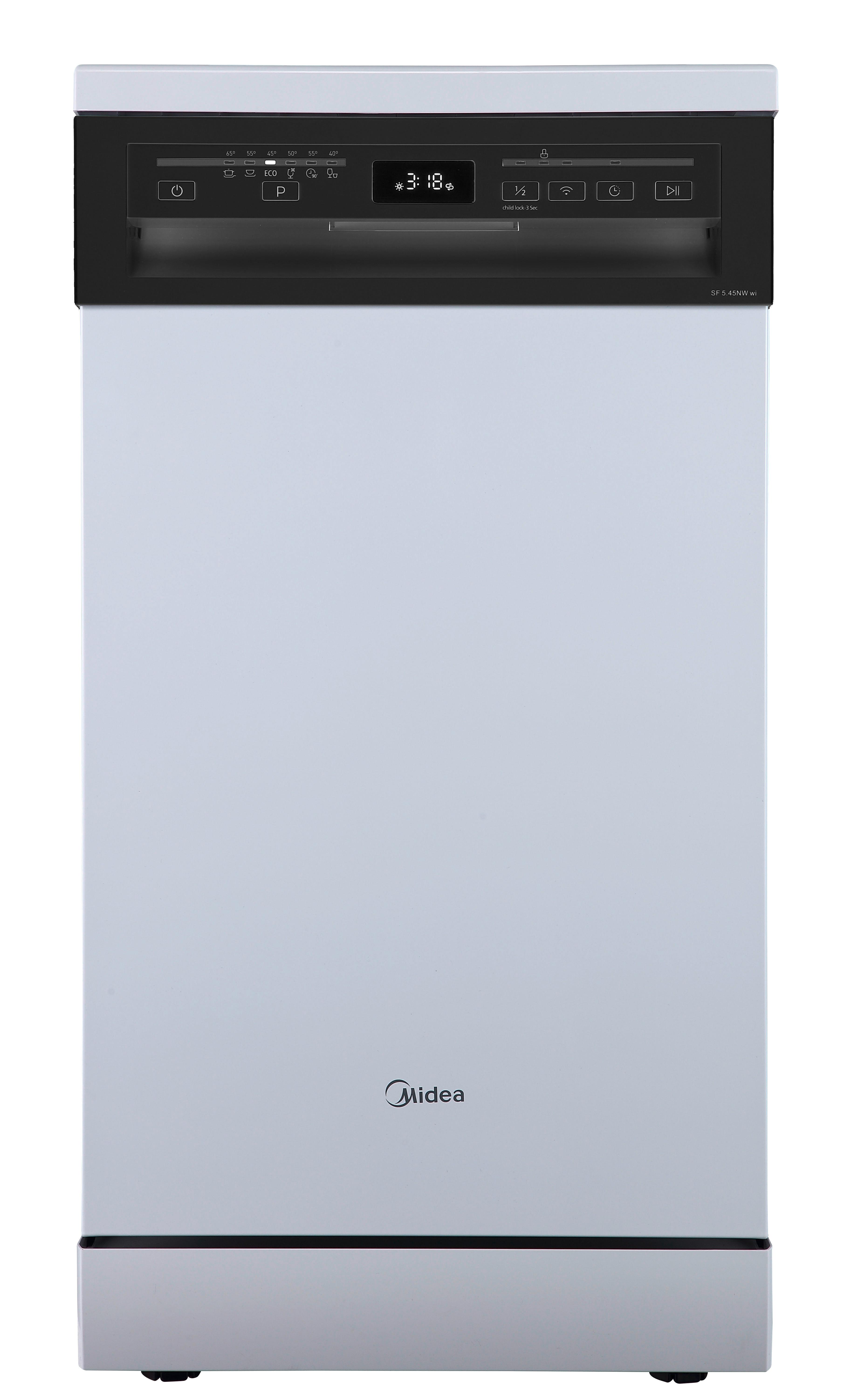 Geschirrspüler Mdwef936ww Geschirrspüler - Schwarz/Weiß, Basics, Kunststoff/Metall (44.8/84.5/60cm) - Midea