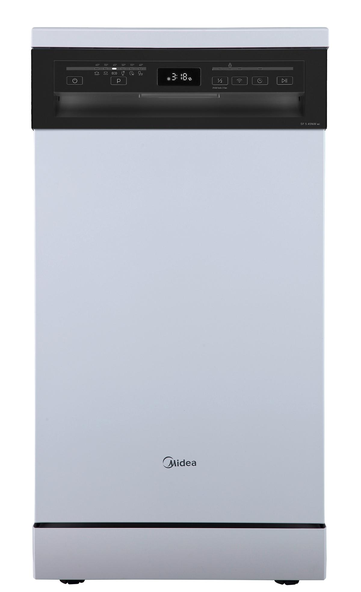 Geschirrspüler Mdwef936ww Geschirrspüler - Schwarz/Weiß, Basics, Kunststoff/Metall (44.8/84.5/60cm) - Midea