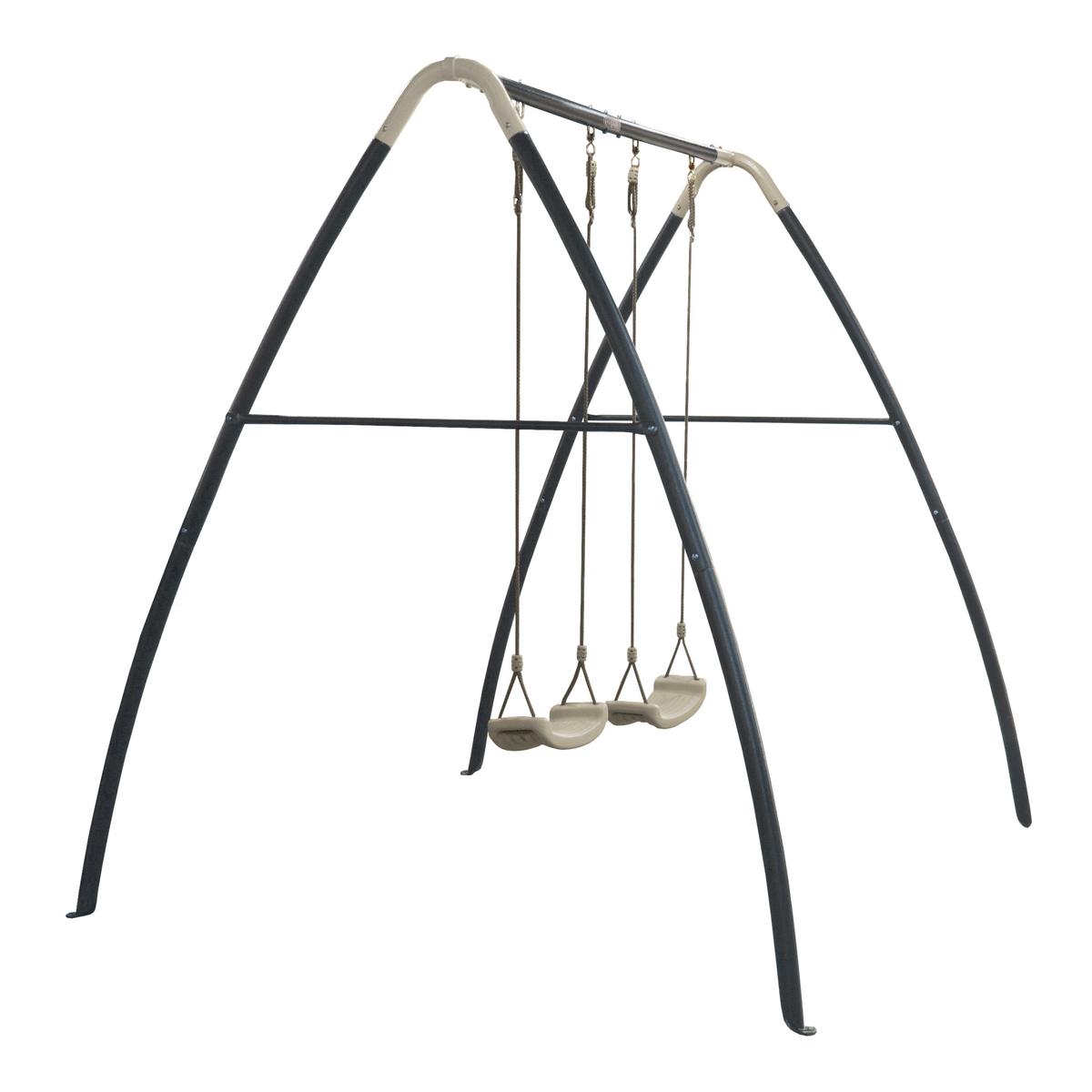 Hojdačka Biela, antracitová - biela/antracitová, Basics, kov/plast (210/217/210cm)