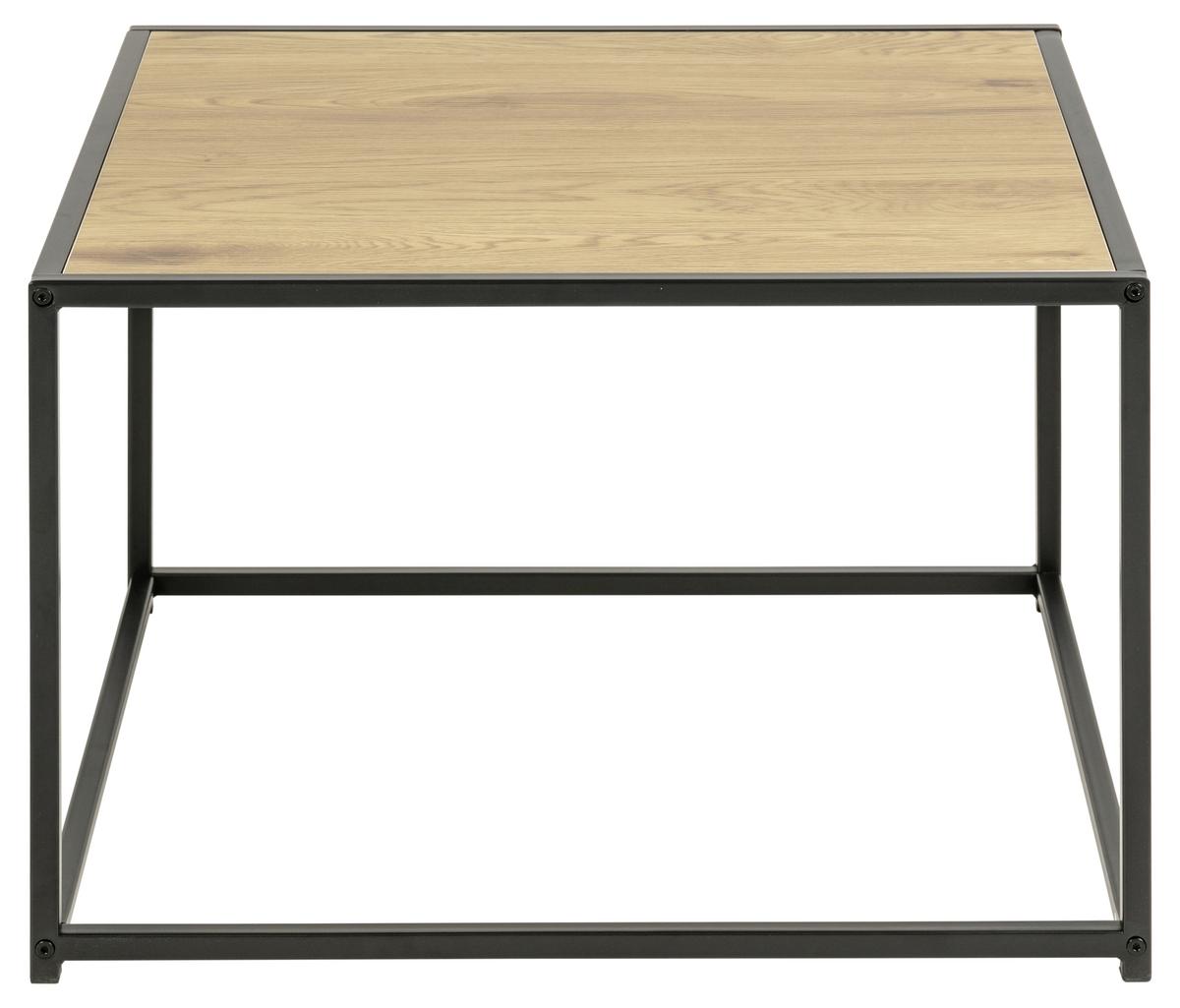 Konferenční stolek SEAFORD - barvy dubu, Moderní, kov/kompozitní dřevo (60/40/60cm)