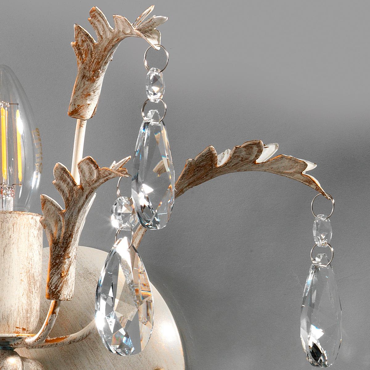 Wandleuchte 4864/Ap - Weiß, KONVENTIONELL, Glas/Metall (30/25cm)