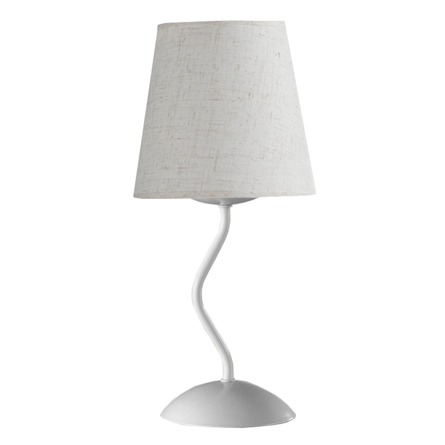 Nachttischleuchte 4821/Lb - Weiß, KONVENTIONELL, Metall (16/37cm)