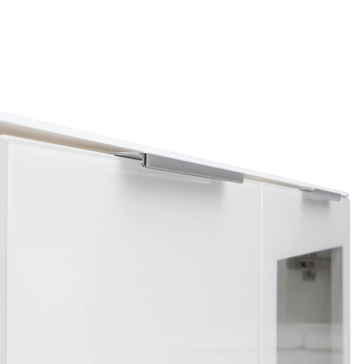 Vitríína Siena sklo, biela - bílá/černá, Moderní, kov/kompozitní dřevo (105/151/40cm) - Premium Living
