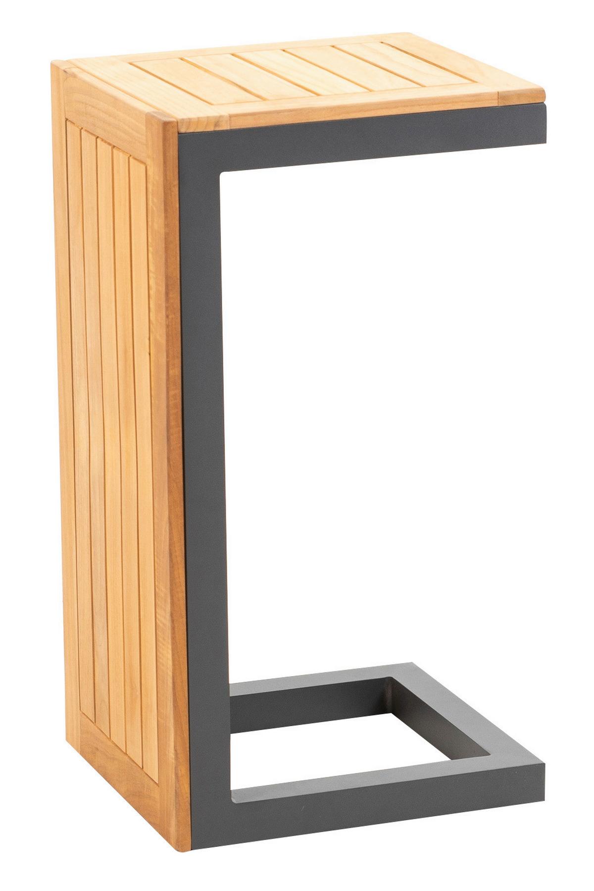 Loungegarnitur 3-Tlg. Samara Holz/Metall/Textil mit Kissen - Anthrazit/Grau, Basics, Holz/Textil (253/70/175cm) - Gardenson