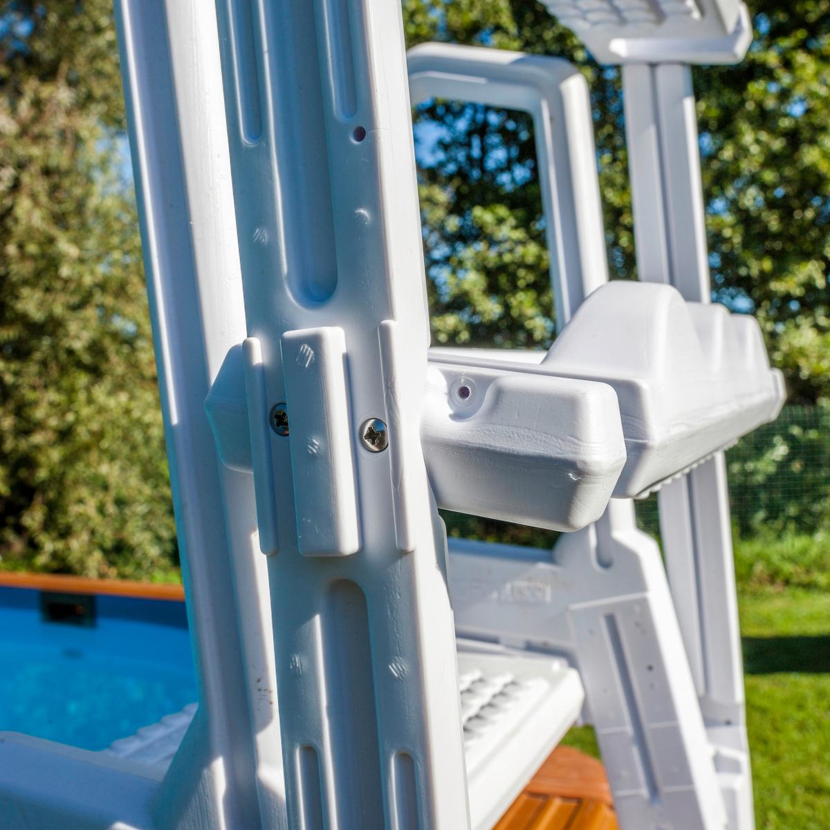 Poolleiter Leiter - Weiß, KONVENTIONELL, Kunststoff (65/196/109cm) - Gre