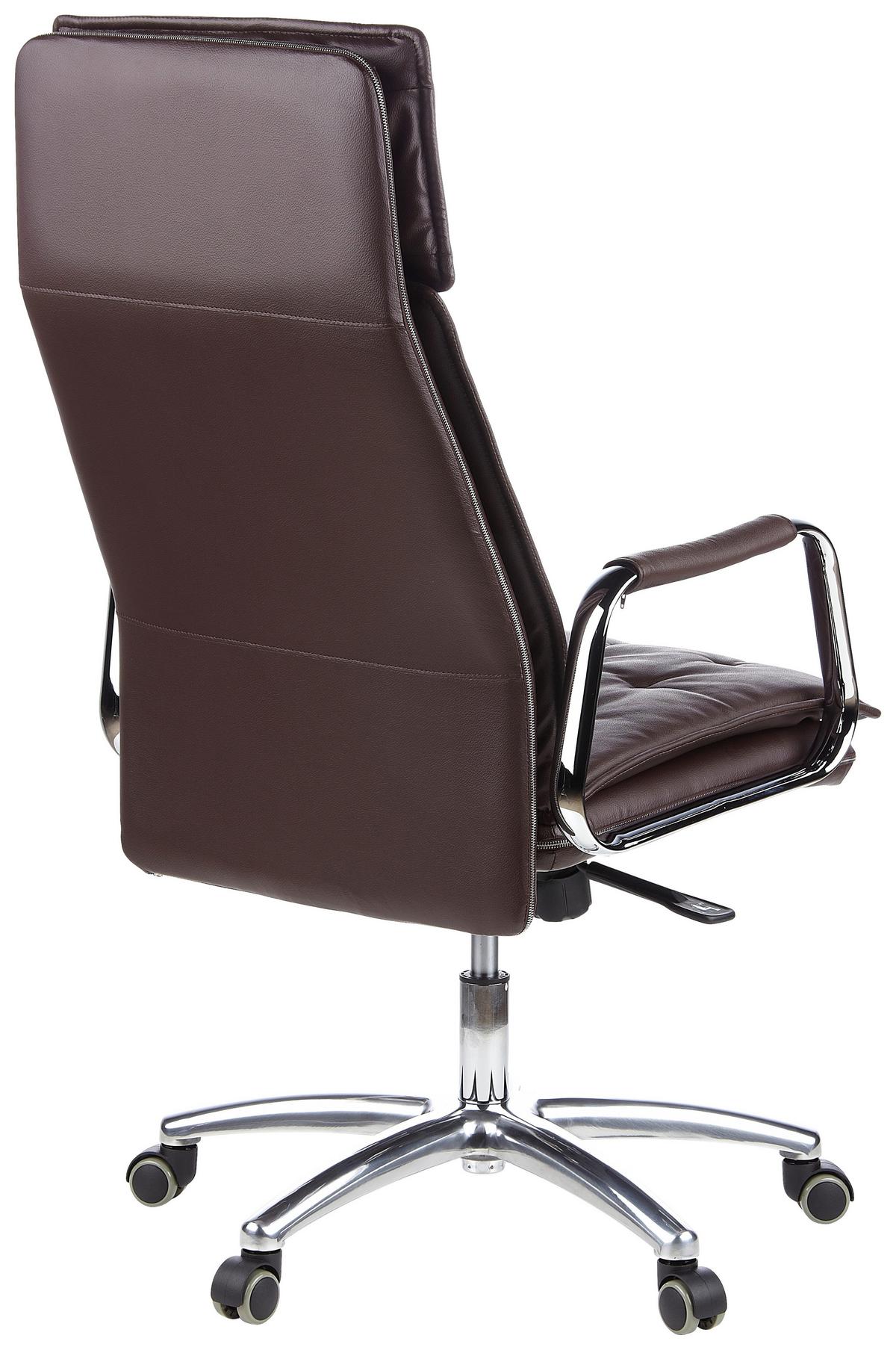Chefsessel Villa Braun Bis 120 Kg - Braun, Basics, Leder/Kunststoff (60/130/48cm) - MID.YOU