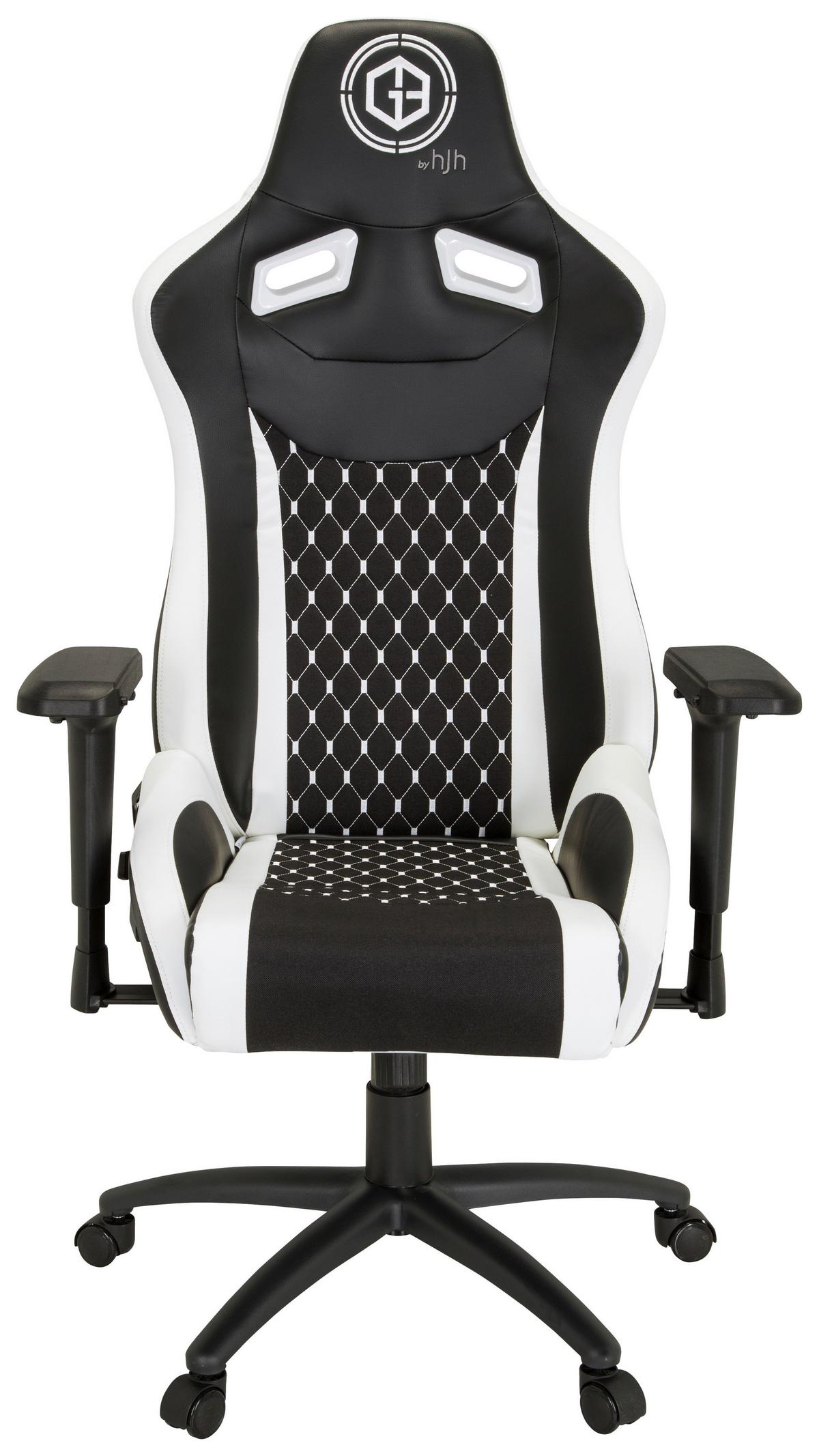 Gamingstuhl Gamebreaker Sx 04 Schwarz/Weiß - Schwarz/Weiß, MODERN, Kunststoff/Textil (74/137/66cm) - MID.YOU