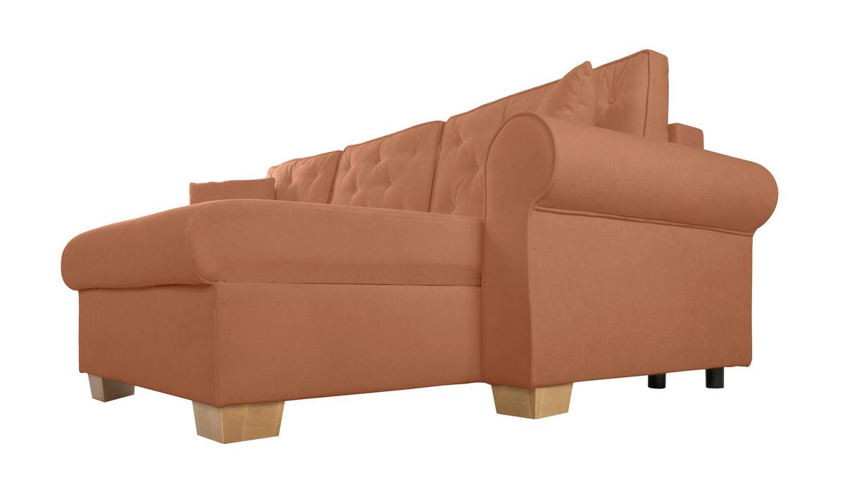 Ecksofa Arles Rostfarben 56 S: 266x161 Cm - Rostfarben/Buchefarben, Design, Textil (266/161cm) - MID.YOU
