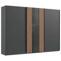 Tolóajtós Szekrény Atlanta 300/216 Cm - grafitszürke/Artisan tölgy, Modern, faalapú anyag/Üveg (300/216/65cm) - MID.YOU