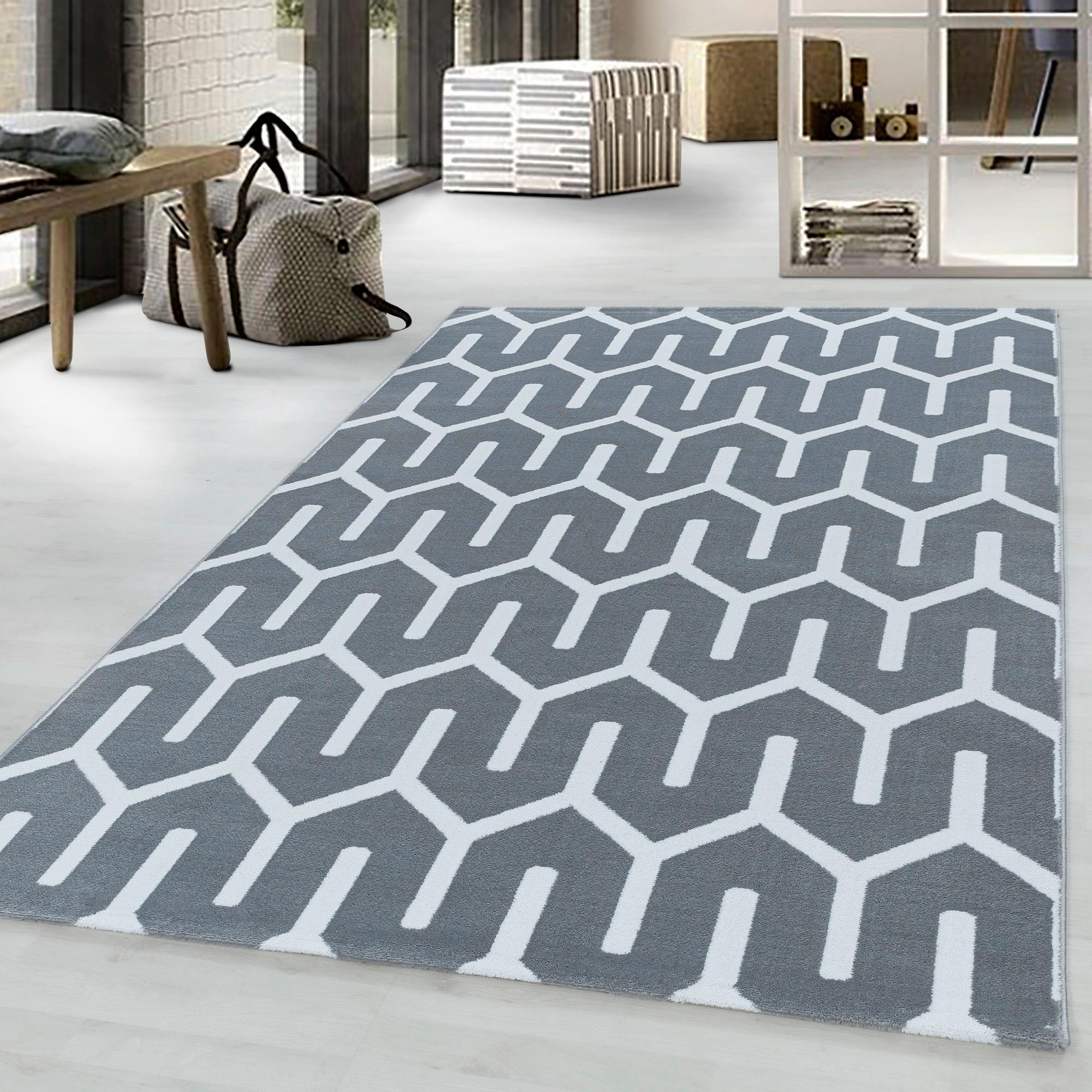 Webteppich Grau Costa 200x290 cm - Grau, Design, Textil (200/290cm)