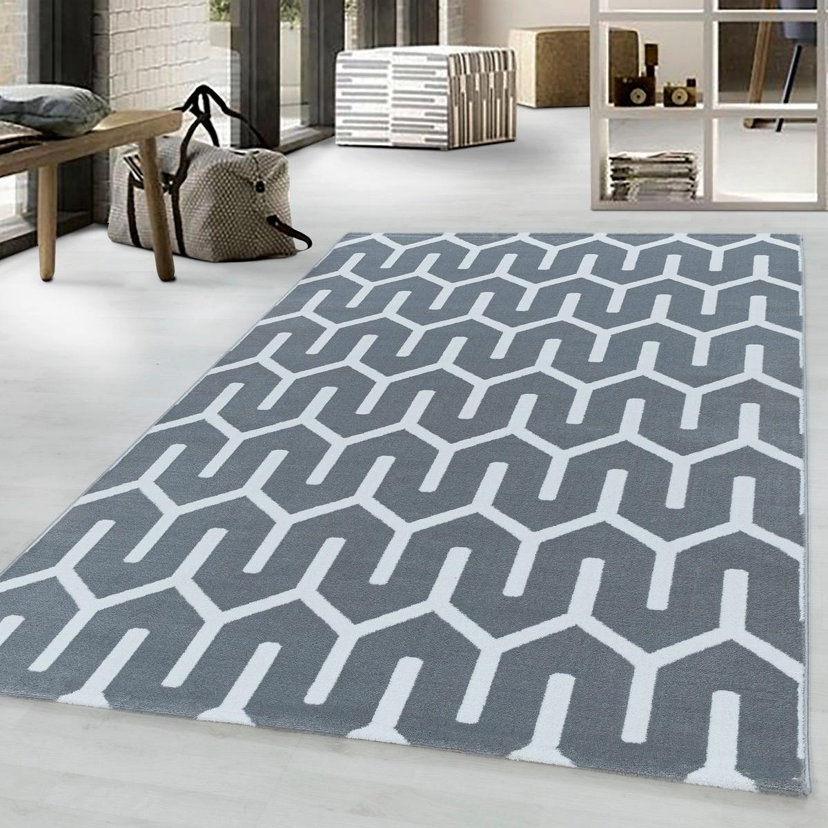 Webteppich Grau Costa 140x200 cm - Grau, Design, Textil (140/200cm)