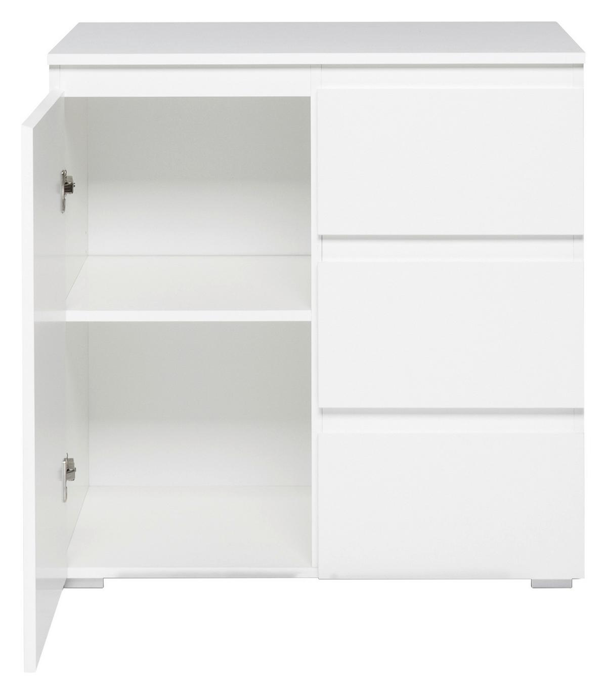 Kommode 80cm Image, Weiß - Weiß, KONVENTIONELL, Holzwerkstoff (80/80/40cm) - Livetastic