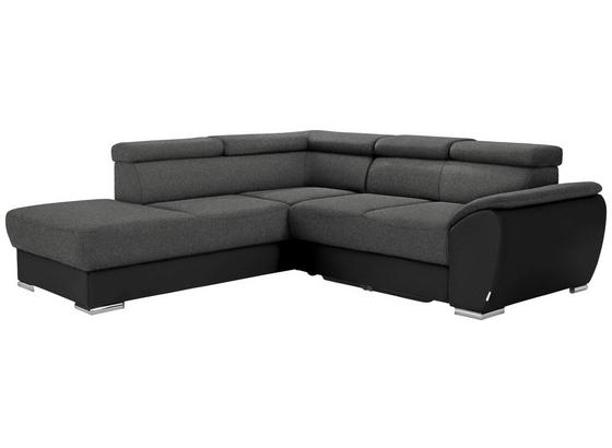 Ecksofa mit Schlaffunktion Cuba, Webstoff/Lederlook - Chromfarben/Anthrazit, MODERN, Textil (230/265cm) - Luca Bessoni Ecksofa mit Schlaffunktion Cuba, Webstoff/Lederlook - Chromfarben/Anthrazit, MODERN, Textil (230/265cm) - Luca Bessoni