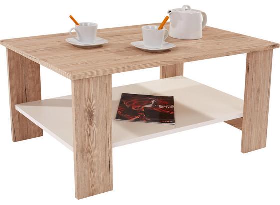 Couchtisch San Remo Dekor Paolo mit Ablagefach in Weiß - Eichefarben/Weiß, MODERN, Holzwerkstoff (90/41/55cm) Couchtisch San Remo Dekor Paolo mit Ablagefach in Weiß - Eichefarben/Weiß, MODERN, Holzwerkstoff (90/41/55cm)
