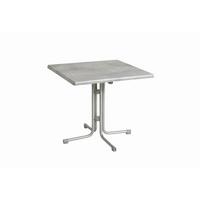Gartentisch Klappbar Acamp Metall/holzwerkstoff L: 70 Cm - Platinfarben/Grau, Basics, Holzwerkstoff/Metall (70/70/72cm) - Gardenson