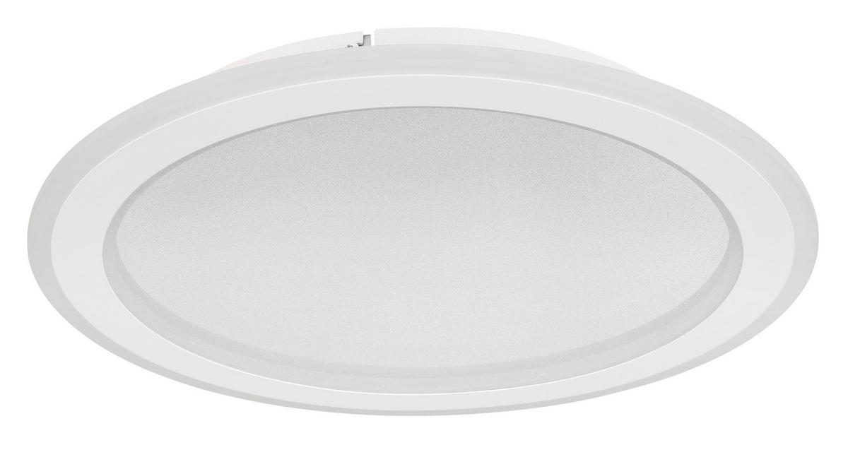 LED-Deckenleuchte 48917-24 - Opal/Weiß, KONVENTIONELL, Kunststoff/Metall (40/5cm) - Globo