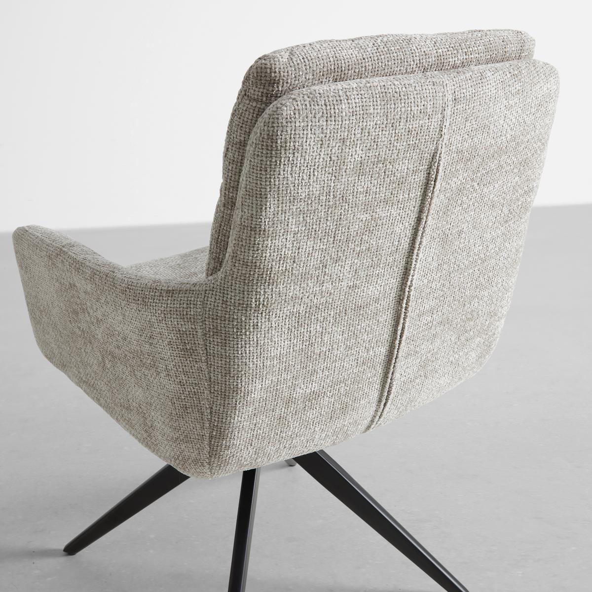 STOLIČKA S PODRÚČKAMI LAURIN - svetlosivá, Modern, kov/drevo (59/93/63cm) - Bessagi Home