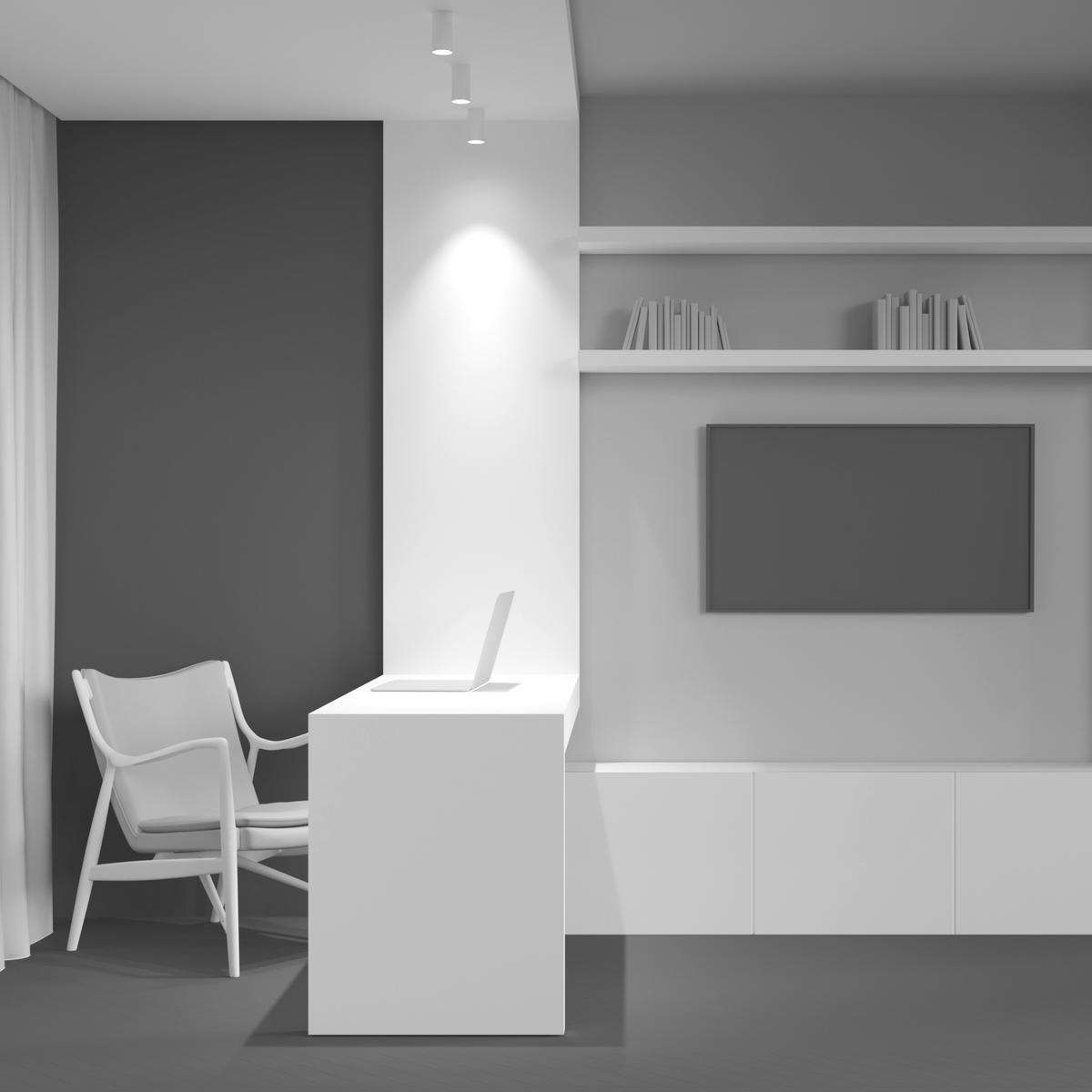 Deckenleuchte Focus S - Weiß, Basics, Metall (5,2/10/5,2cm) - MAYTONI