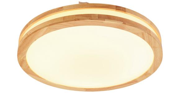 LED-Deckenleuchte Belinda Ø 45 cm mit Farbtemperaturwechsler - Naturfarben/Weiß, MODERN, Holz/Kunststoff (45/7,5cm) - Luca Bessoni