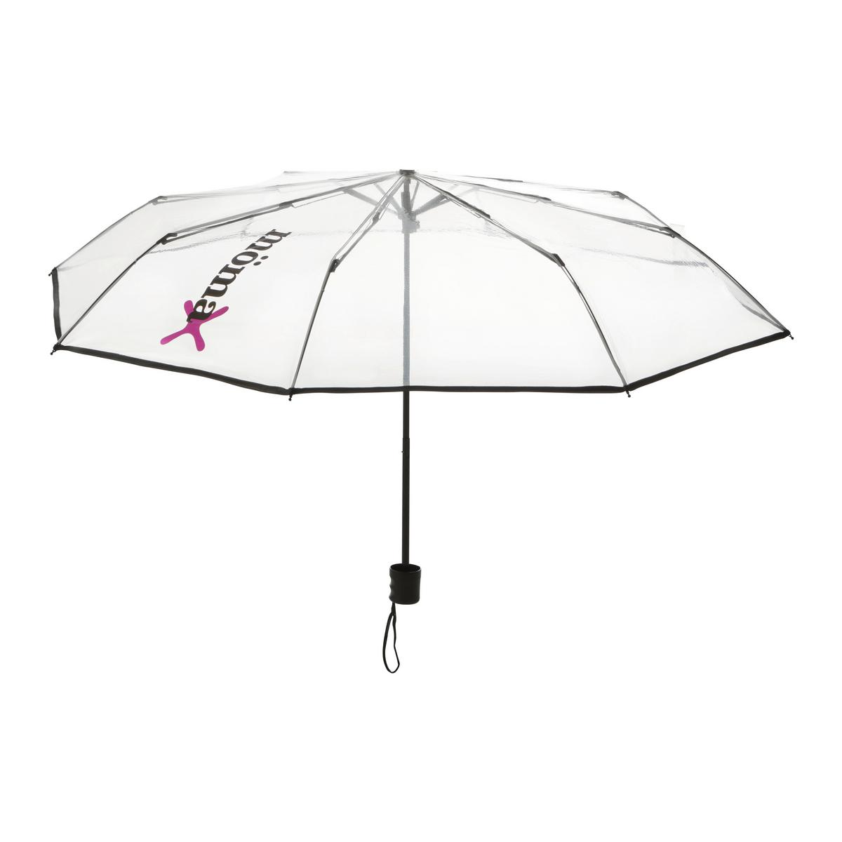 Dáždnik LIVIA - S -EXT- - priehľadné/čierna, Modern, kov/plast (98cm) - Mömax