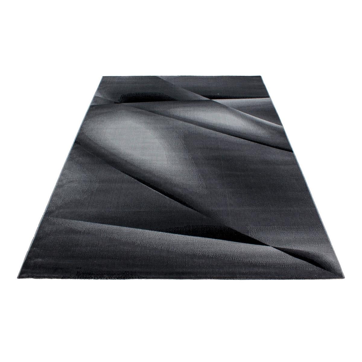 Flachwebteppich Miami - Schwarz, Design, Textil (140/200cm) - Novel