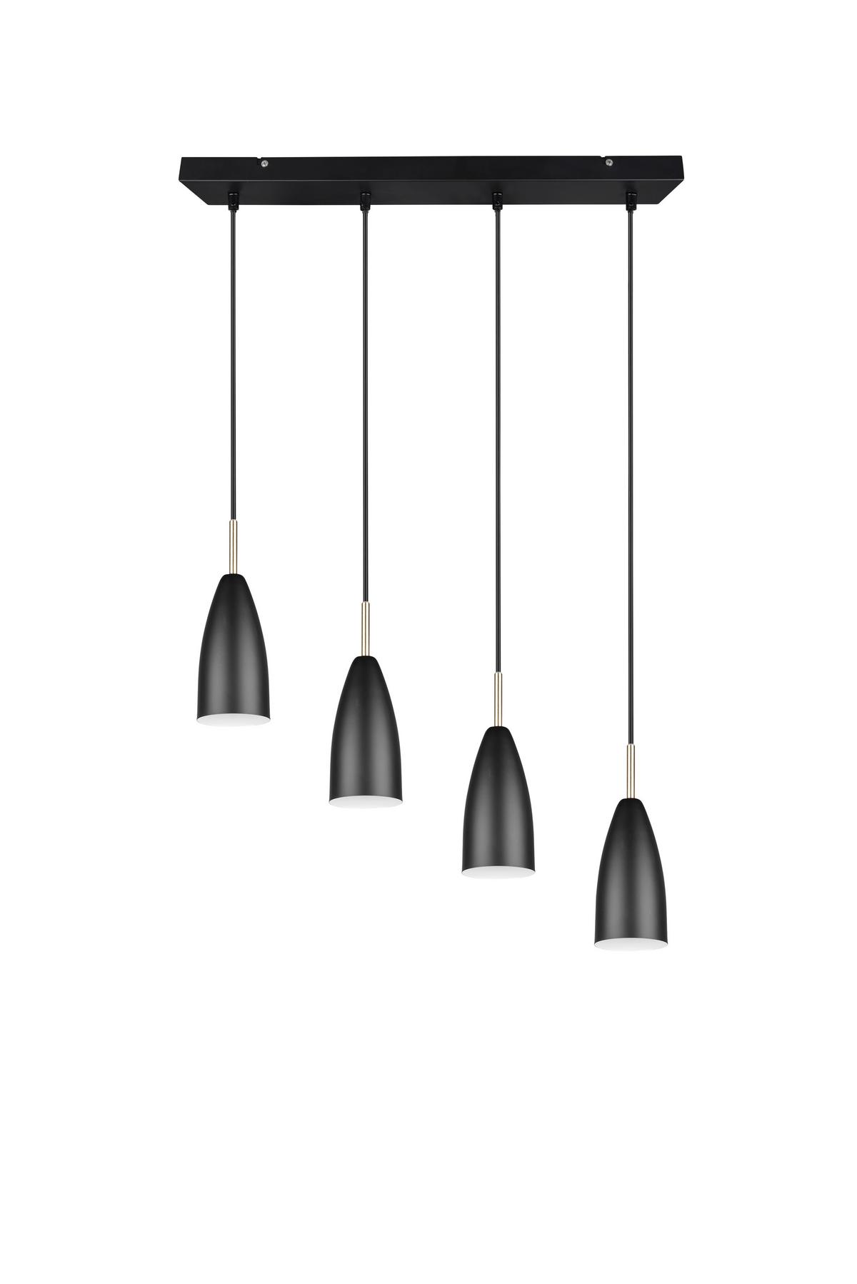 Pendelleuchte, Schwarz 4flg. R30694032 Farin - Schwarz, Basics, Metall (58/150/9cm)