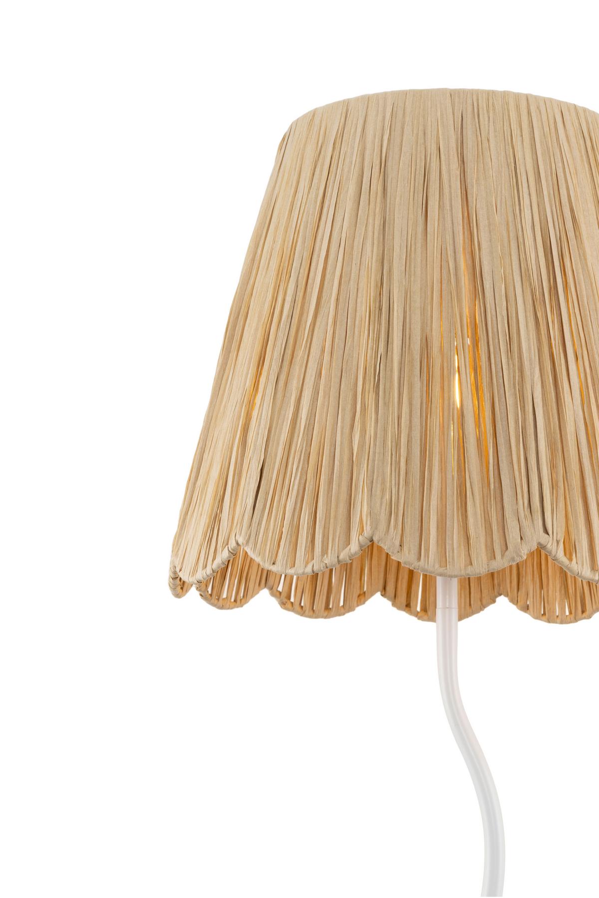 Stehleuchte, E27 Flock - Naturfarben/Weiß, KONVENTIONELL, Papier/Metall (40/155cm)