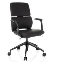 Drehstuhl Schwarz B: 62 cm - Schwarz, MODERN, Leder/Kunststoff (62/98-108/60cm) - MID.YOU