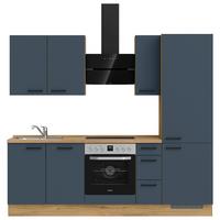 Küchenleerblock Easytouch High-Line, H2 Rechts - Blau/Eichefarben, MODERN, Holzwerkstoff (240cm) - Nobilia