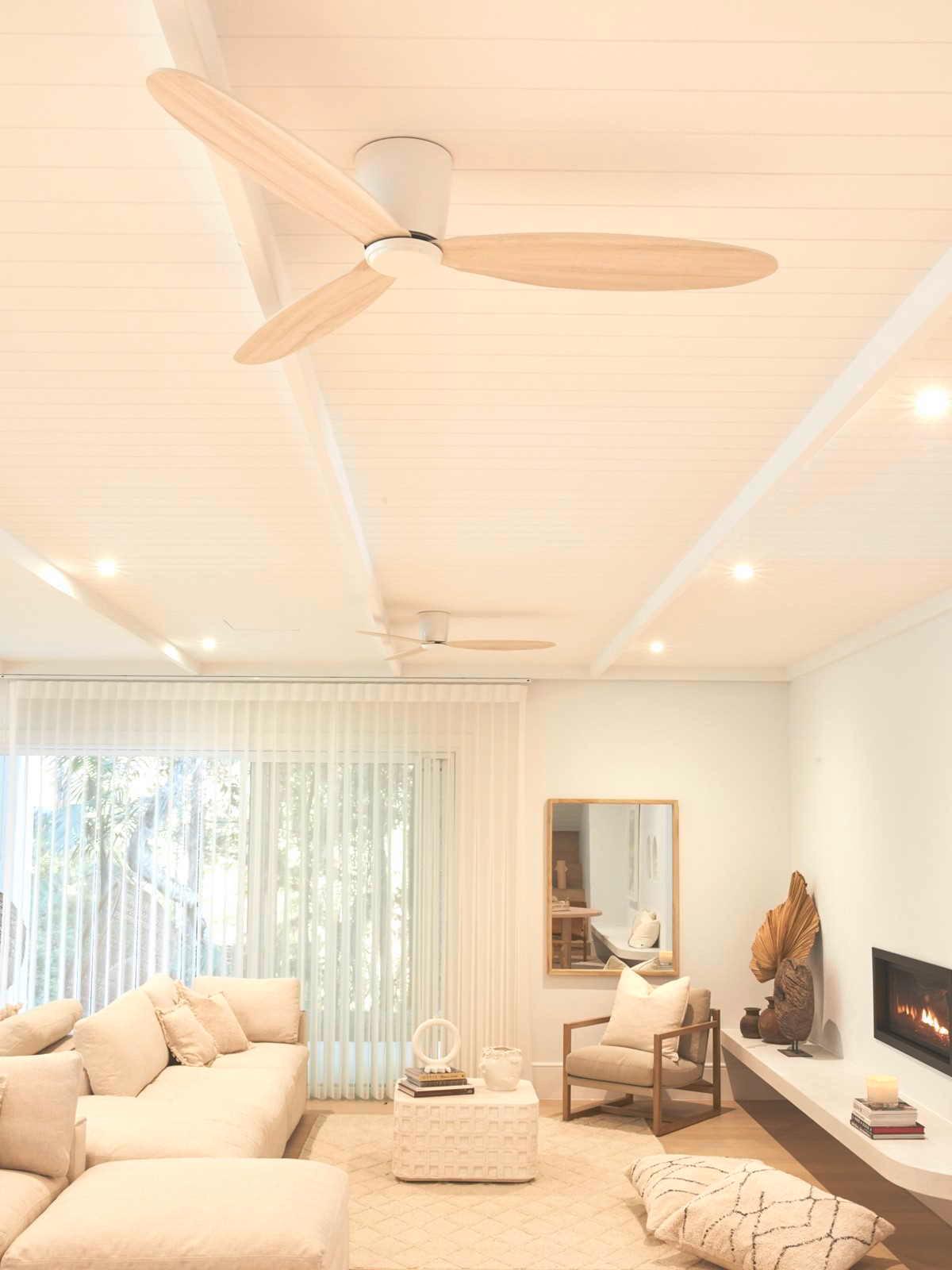 Deckenventilator Airfusion Radar Weiß 3-Flügel, Led - Weiß, Basics, Holzwerkstoff/Kunststoff (107/19cm) - P & B