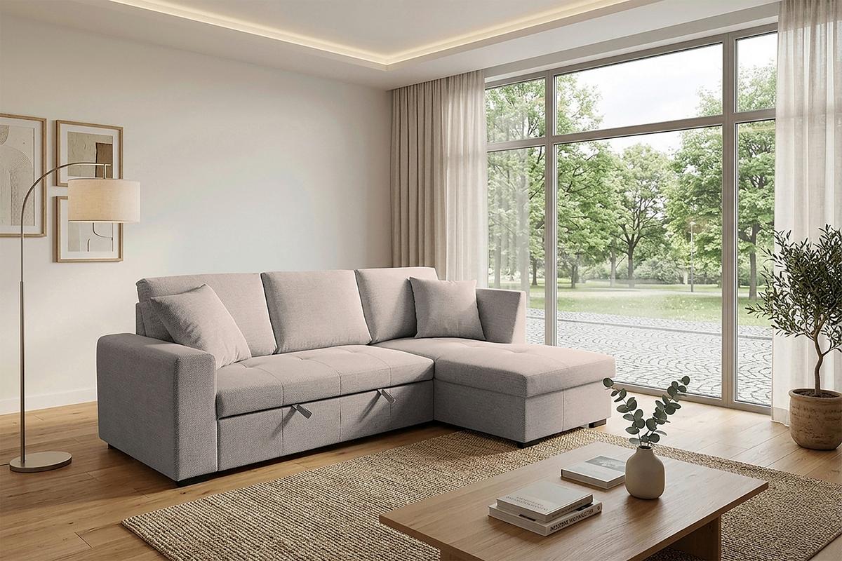 Ecksofa Lukas Hellbraun S: 239x158 Cm - Hellbraun, Trend, Textil (239/158cm)