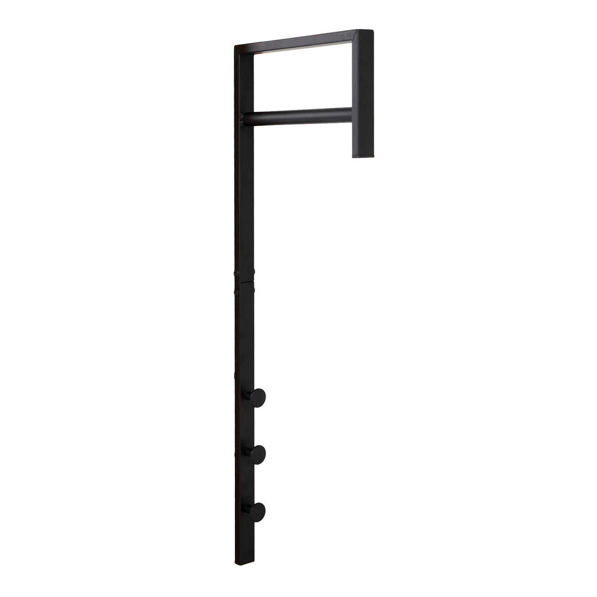 Garderobenpaneel Trento Schwarz B: 3 cm - Schwarz, Design, Metall (3/82/30cm)
