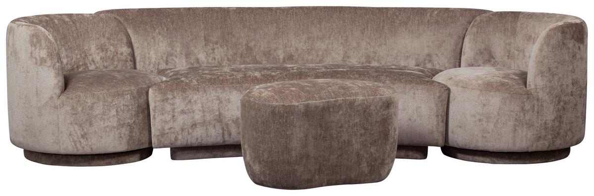 Hocker Popular Taupe B: 73cm - Taupe, Design, Textil (73/43/51cm) - Livetastic