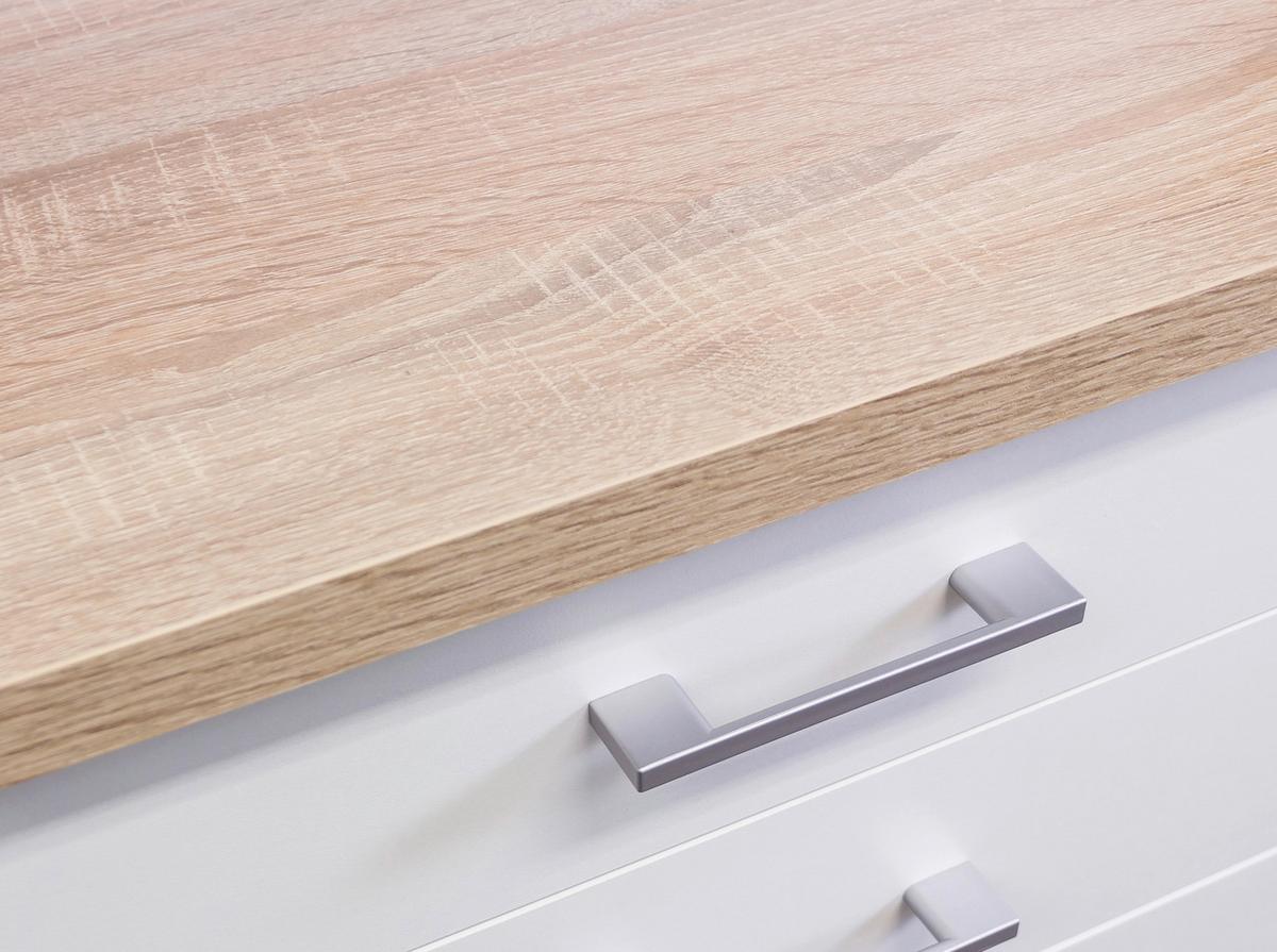 Eckküche Samoa Mit Geräten 280x170 cm - Weiß/Sonoma Eiche, MODERN, Holzwerkstoff (280/170cm) - FlexWell