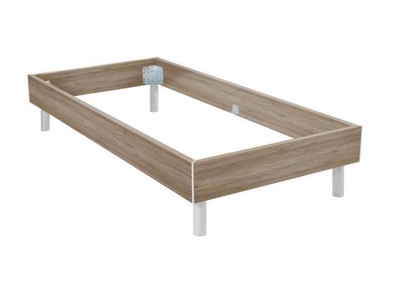 Futónová Posteľ Belia - farby dubu, Konvenčný, drevo (120/200cm) Futónová Posteľ Belia - farby dubu, Konvenčný, drevo (120/200cm)