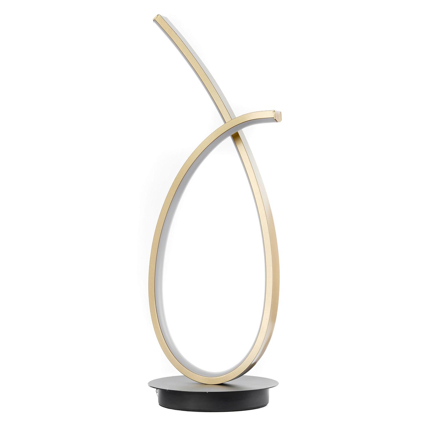 Led-tischleuchte 5048/l - Goldfarben/Schwarz, Design, Metall (14/14/43cm)