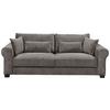 3-sitzer-sofa Mit Schlaf- Funktion Angelina Mokka Cord - Schwarz/Mokka, Basics, Textil (250/95/125cm) - MID.YOU