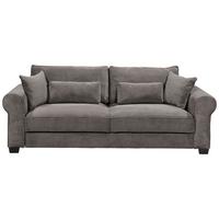 3-sitzer-sofa Mit Schlaf- Funktion Angelina Mokka Cord - Schwarz/Mokka, Basics, Textil (250/95/125cm) - MID.YOU