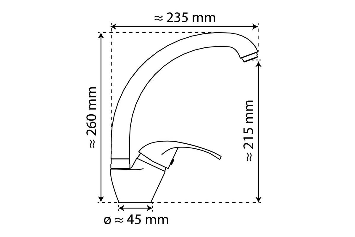 Küchenarmatur Sistant Prag - Chromfarben, Basics, Metall (4,5/24/23cm) - Sistant