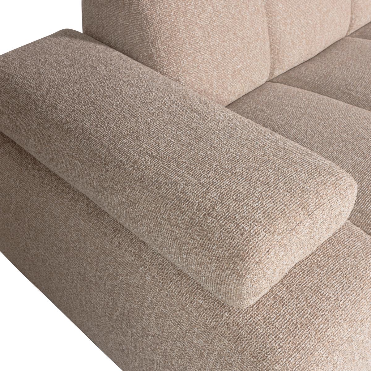 Ecksofa Mojo Beige S: 284x160 Cm - Beige/Schwarz, Design, Textil (284/160cm) - Livetastic