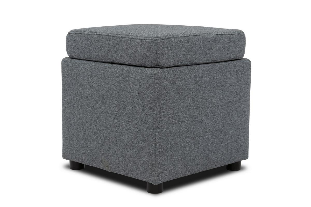 Sitzbox Looks Iii - Dunkelgrau/Schwarz, Design, Textil (45/47/45cm) - LOOKS by W.Joop